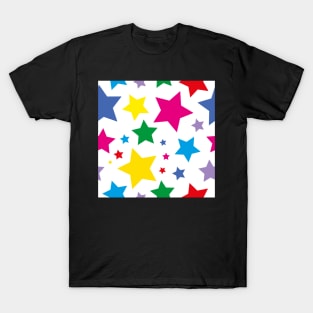 Bright rainbow star print T-Shirt
